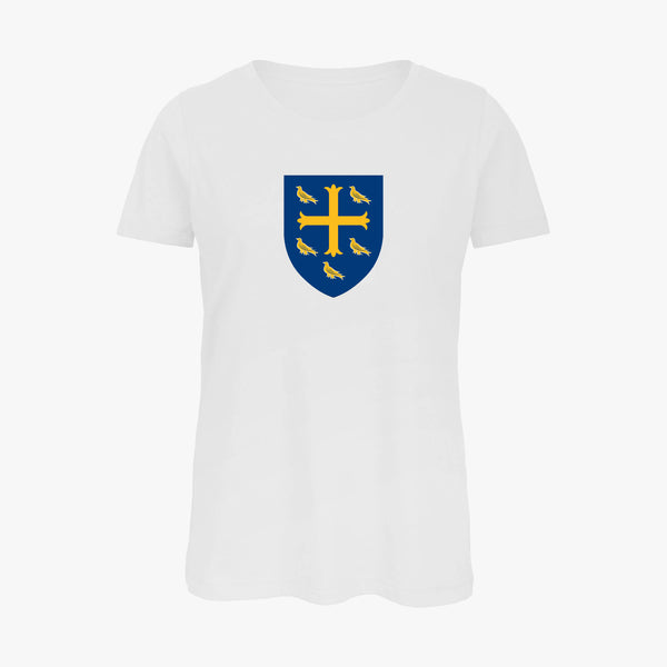 Load image into Gallery viewer, Ladies Oxford College Arms Organic T-Shirt
