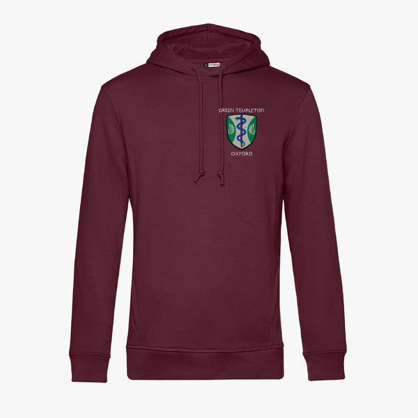 Load image into Gallery viewer, Green Templeton College Men&#39;s Organic Embroidered Hoodie
