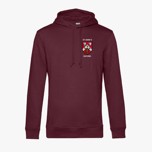 St Anne's College Men's Organic Embroidered Hoodie