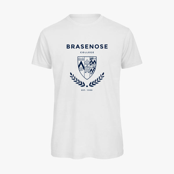 Load image into Gallery viewer, Brasenose College Men's Organic Laurel T-Shirt