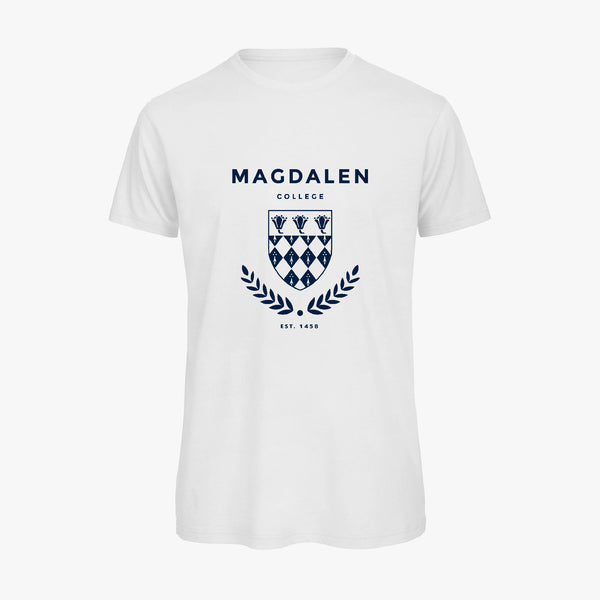 Load image into Gallery viewer, Magdalen College Men&#39;s Organic Laurel T-Shirt
