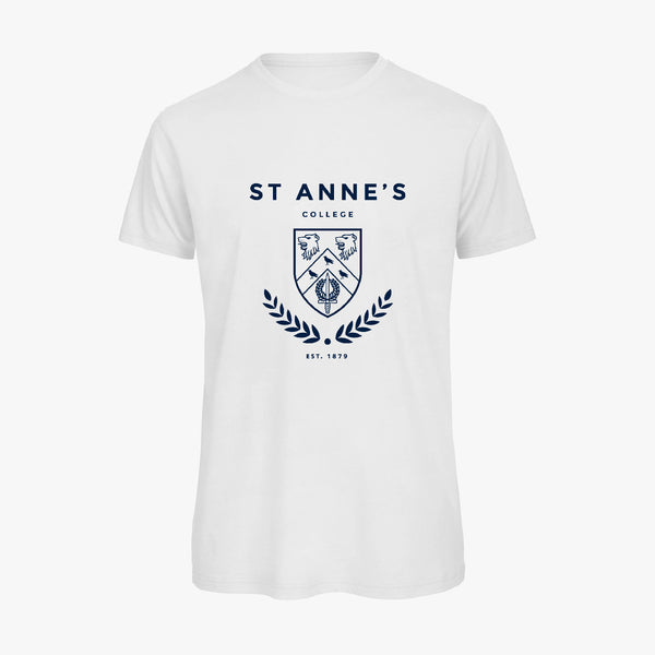 Load image into Gallery viewer, St Anne&#39;s College Men&#39;s Organic Laurel T-Shirt
