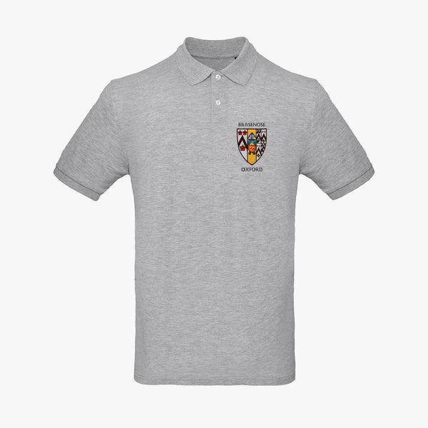 Load image into Gallery viewer, Brasenose College Men's Organic Embroidered Polo Shirt