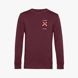 St Anne's College Men's Organic Embroidered Sweatshirt