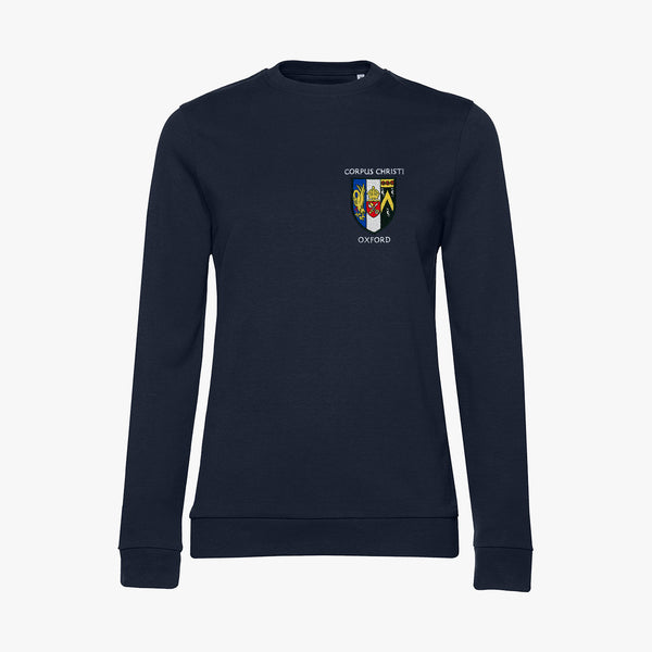Load image into Gallery viewer, Corpus Christi College Ladies Organic Embroidered Sweatshirt