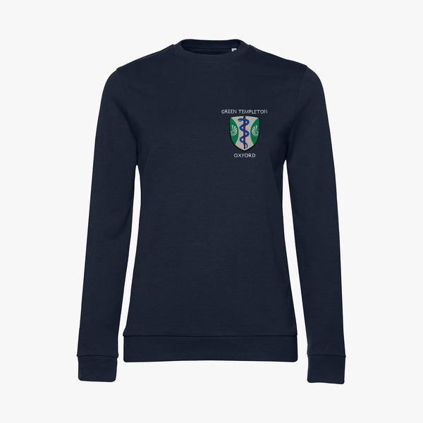 Load image into Gallery viewer, Green Templeton College Ladies Organic Embroidered Sweatshirt