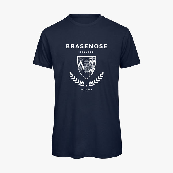 Load image into Gallery viewer, Brasenose College Men's Organic Laurel T-Shirt