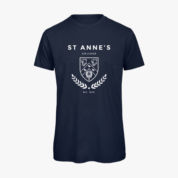 Load image into Gallery viewer, St Anne&#39;s College Men&#39;s Organic Laurel T-Shirt
