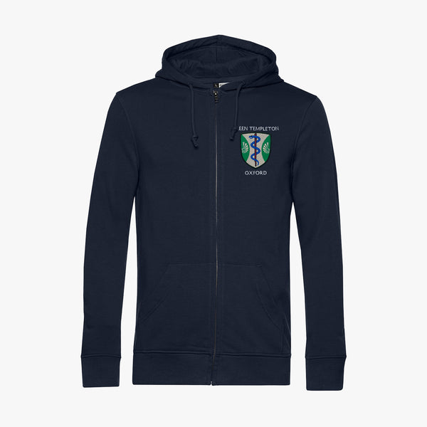 Load image into Gallery viewer, Green Templeton College Men's Organic Embroidered Zip Hoodie