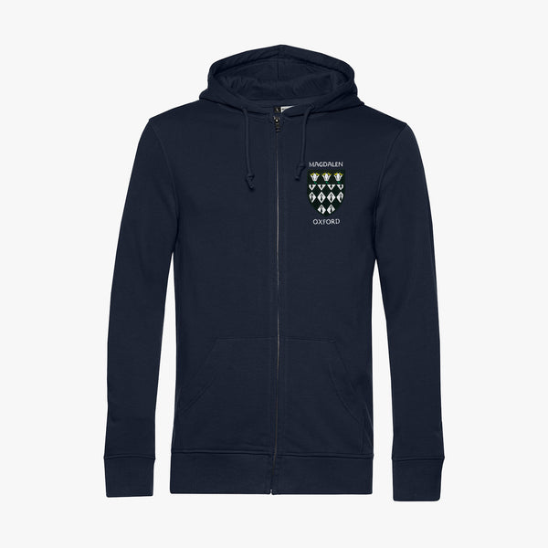 Load image into Gallery viewer, Magdalen College Men's Organic Embroidered Zip Hoodie