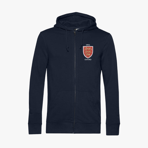 Load image into Gallery viewer, Oriel College Men's Organic Embroidered Zip Hoodie