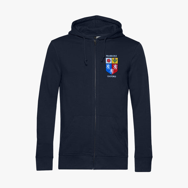 Load image into Gallery viewer, Pembroke College Men's Organic Embroidered Zip Hoodie