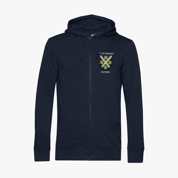 Load image into Gallery viewer, St Catherine's College Men's Organic Embroidered Zip Hoodie