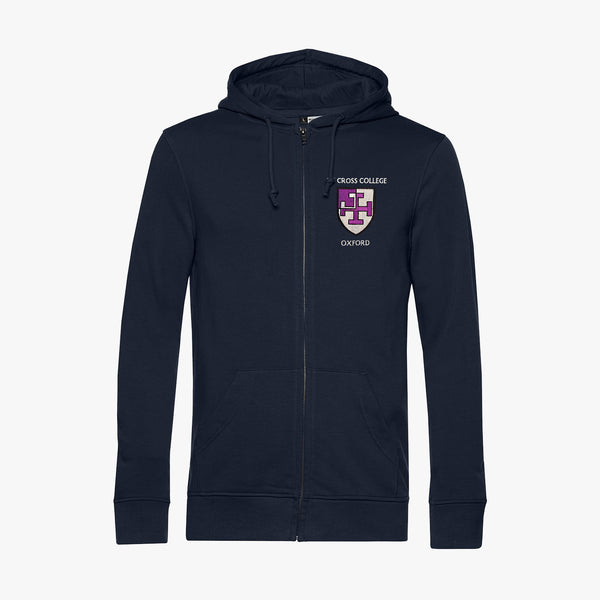 Load image into Gallery viewer, St Cross College Men's Organic Embroidered Zip Hoodie