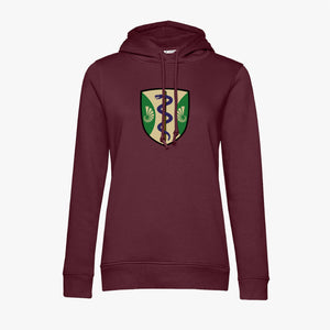 Ladies Oxford College Arms Organic Printed Hoodie