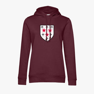 Ladies Oxford College Arms Organic Printed Hoodie