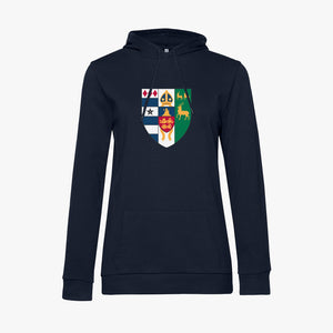 Ladies Oxford College Arms Organic Printed Hoodie