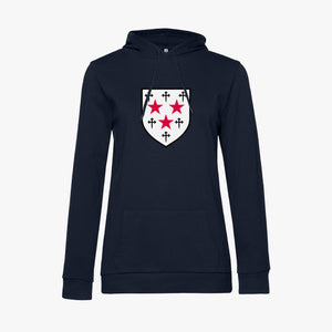 Ladies Oxford College Arms Organic Printed Hoodie
