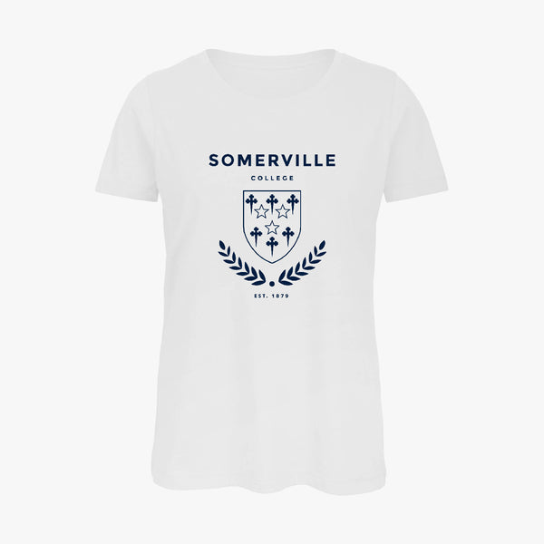 Load image into Gallery viewer, Somerville College Ladies Organic Laurel T-Shirt