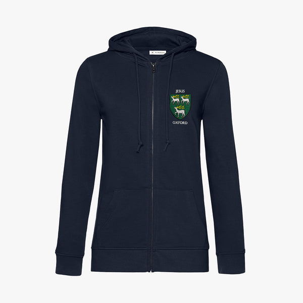 Load image into Gallery viewer, Ladies Oxford College Organic Embroidered Zip Hoodie