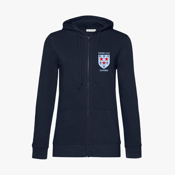 Load image into Gallery viewer, Somerville College Ladies Organic Embroidered Zip Hoodie
