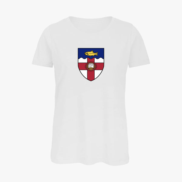 Load image into Gallery viewer, Ladies Oxford College Arms Organic T-Shirt
