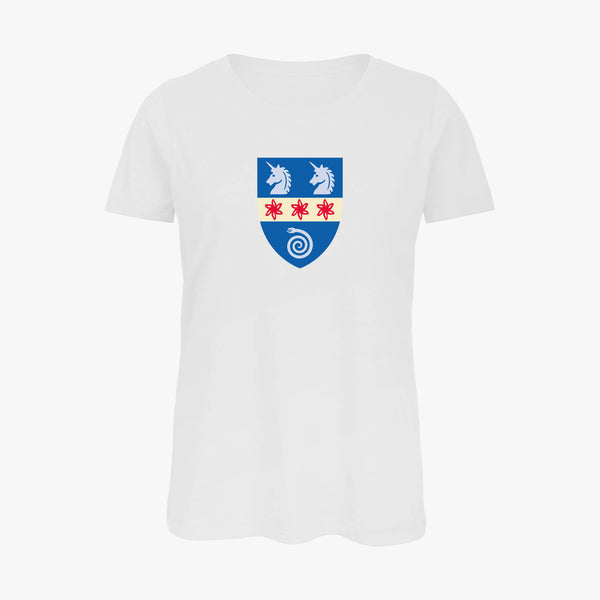 Load image into Gallery viewer, Ladies Oxford College Arms Organic T-Shirt