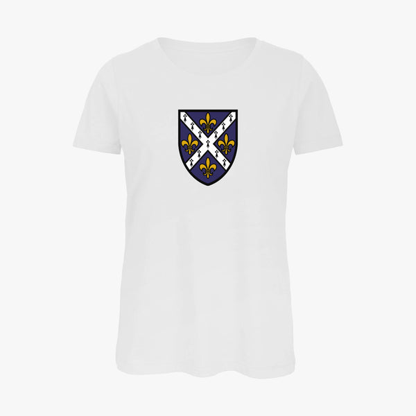 Load image into Gallery viewer, Ladies Oxford College Arms Organic T-Shirt
