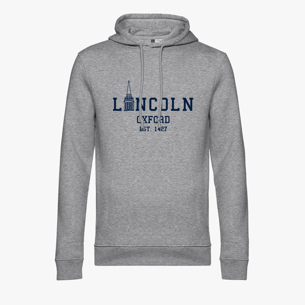 Load image into Gallery viewer, Lincoln College Library Tower Men's Organic Printed Hoodie