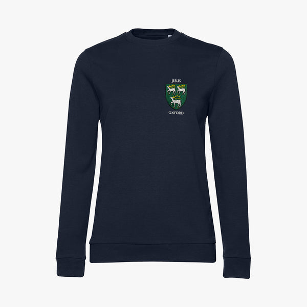 Load image into Gallery viewer, Jesus College Ladies Organic Embroidered Sweatshirt