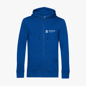 OUTLET Rhodes Trust Men's Organic Zip Hoodie Royal Blue Large