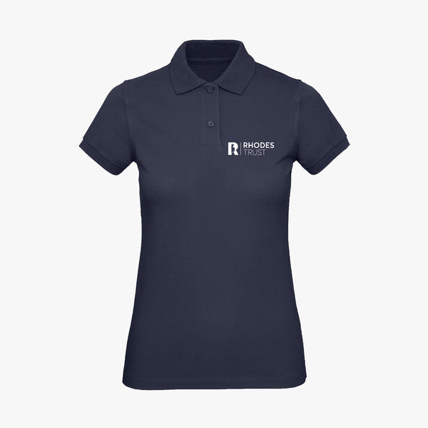 Load image into Gallery viewer, Rhodes Trust Organic Ladies Polo Shirt
