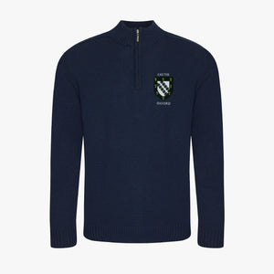 Exeter College Regenerated Cotton 1/4 Zip Sweater