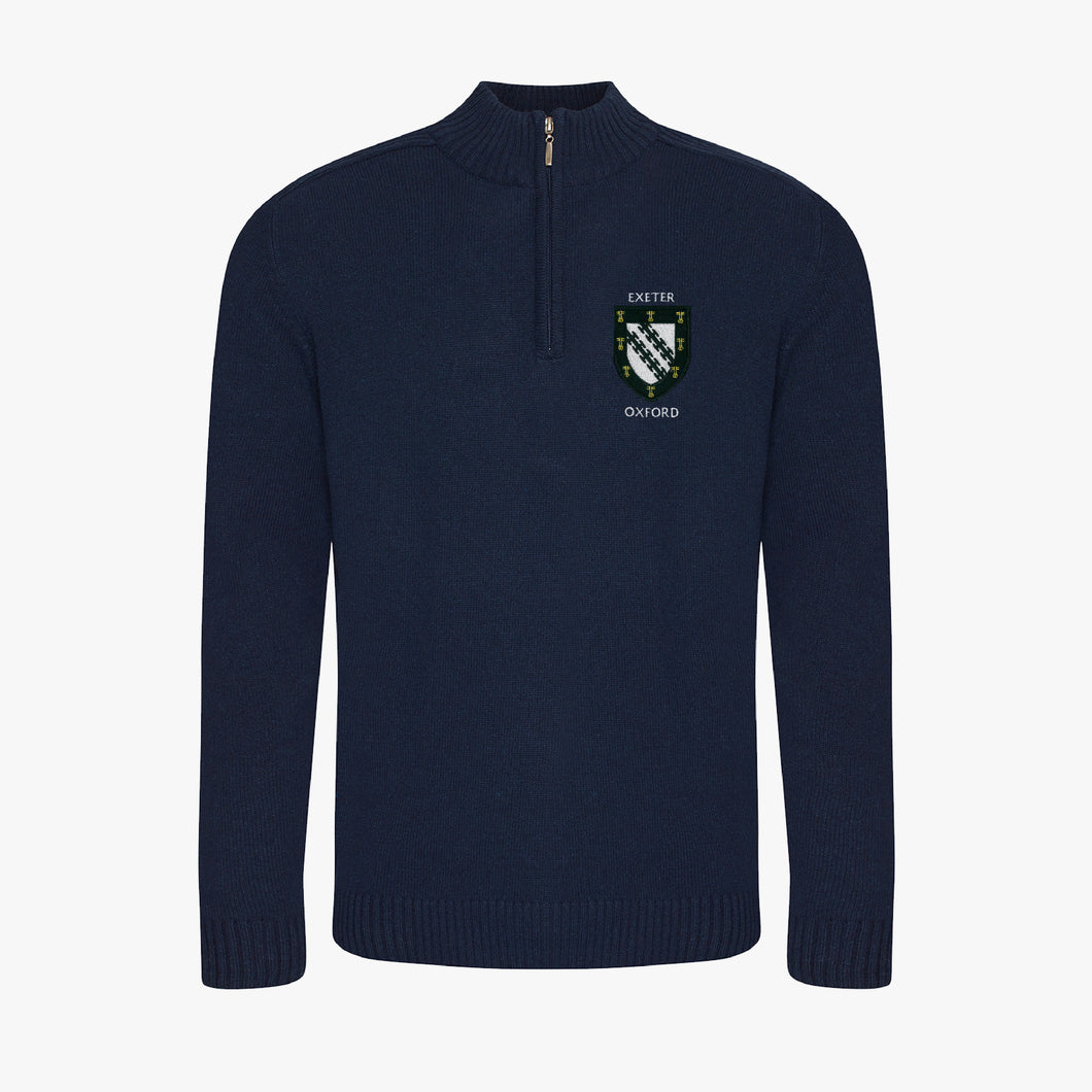 Exeter College Regenerated Cotton 1/4 Zip Sweater