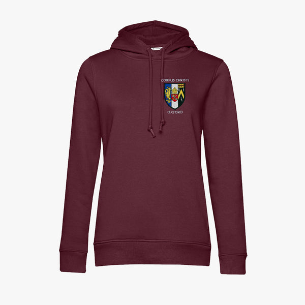 Load image into Gallery viewer, Corpus Christi College Ladies Organic Embroidered Hoodie
