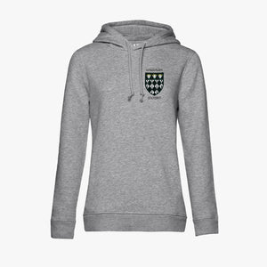 OUTLET Magdalen College Ladies Organic Embroidered Hoodie Heather Grey Medium