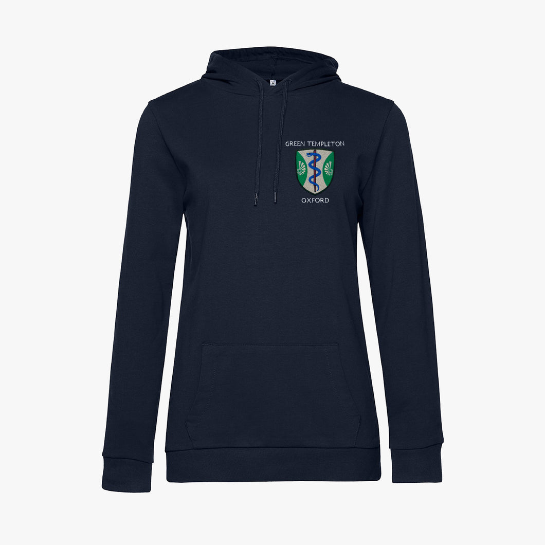 OUTLET Green Templeton College Ladies Organic Embroidered Hoodie Navy