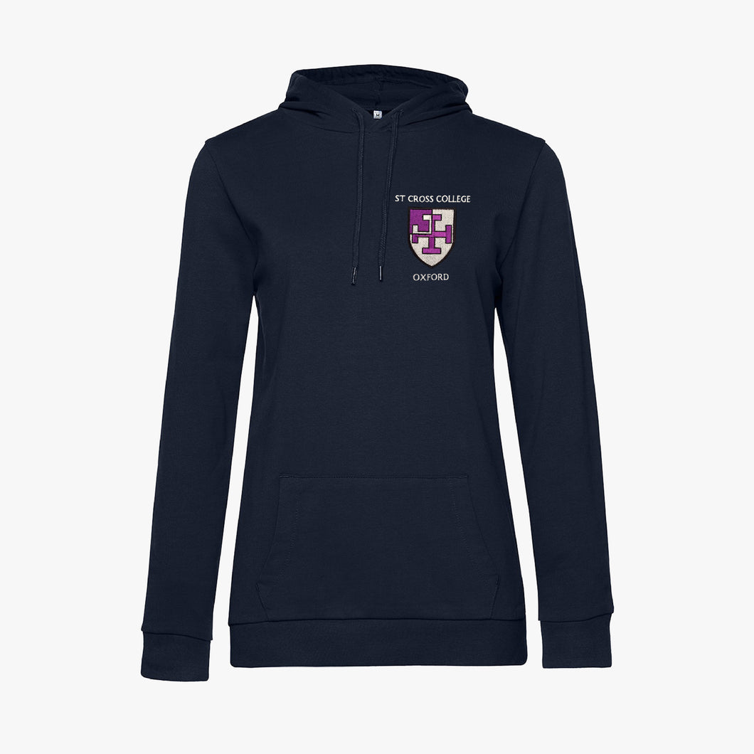 OUTLET St Cross College Ladies Organic Embroidered Hoodie Navy Small