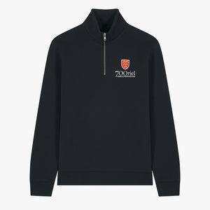 Oriel College Unisex Organic Cotton 1/4 Zip Sweatshirt