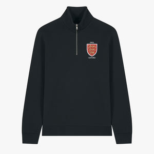 Oriel College Unisex Organic Cotton 1/4 Zip Sweatshirt