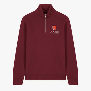Oriel College Unisex Organic Cotton 1/4 Zip Sweatshirt