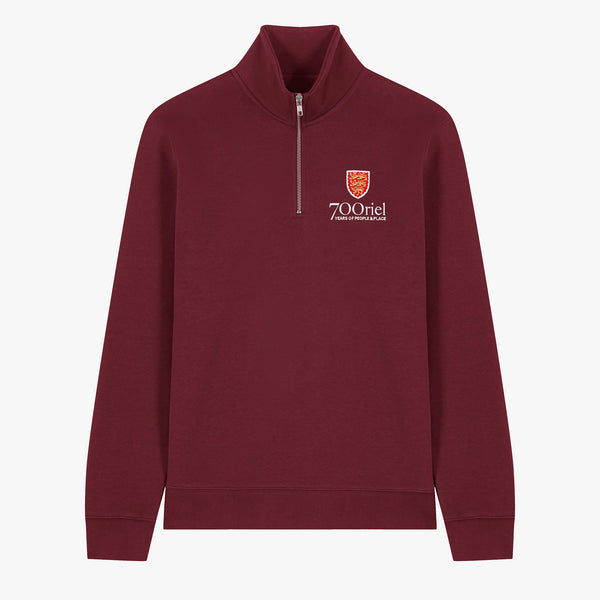 Load image into Gallery viewer, Oriel College Unisex Organic Cotton 1/4 Zip Sweatshirt
