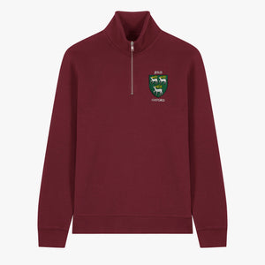 Unisex Oxford College Organic Cotton 1/4 Zip Sweatshirt