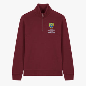 Unisex Oxford College Organic Cotton 1/4 Zip Sweatshirt
