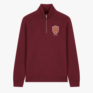 Oriel College Unisex Organic Cotton 1/4 Zip Sweatshirt