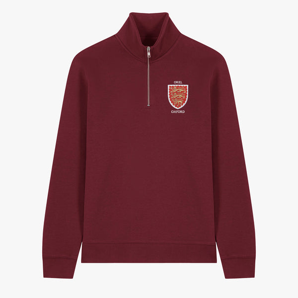 Load image into Gallery viewer, Oriel College Unisex Organic Cotton 1/4 Zip Sweatshirt
