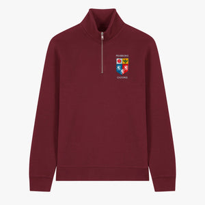 Pembroke College Unisex Organic Cotton 1/4 Zip Sweatshirt