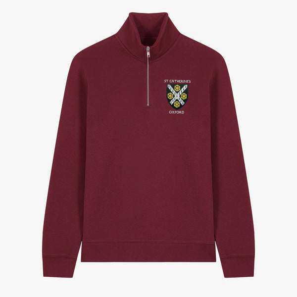 Load image into Gallery viewer, St Catherine's College Unisex Organic Cotton 1/4 Zip Sweatshirt
