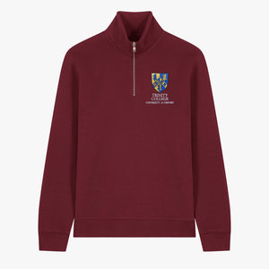 Unisex Oxford College Organic Cotton 1/4 Zip Sweatshirt