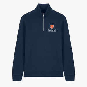 Oriel College Unisex Organic Cotton 1/4 Zip Sweatshirt